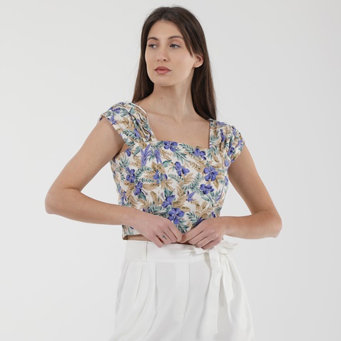 ATTRATTIVO-Γυναικείο cropped top ATTRATTIVO 9913484 πολύχρωμο floral