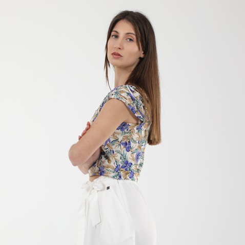 ATTRATTIVO-Γυναικείο cropped top ATTRATTIVO 9913484 πολύχρωμο floral