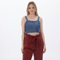 ATTRATTIVO-Γυναικείο croppet top ATTRATTIVO 9913593 μπλε denim