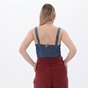 ATTRATTIVO-Γυναικείο croppet top ATTRATTIVO 9913593 μπλε denim