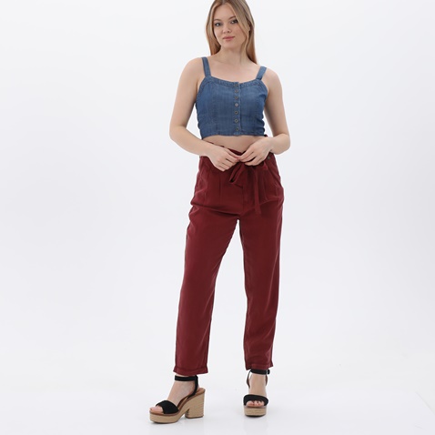 ATTRATTIVO-Γυναικείο croppet top ATTRATTIVO 9913593 μπλε denim
