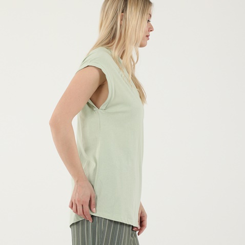 ATTRATTIVO-Γυναικείο μακρύ t-shirt ATTRATTIVO 9914205 ανοιχτό πράσινο