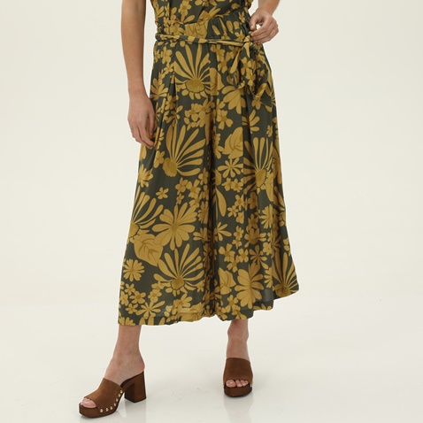 'ALE-Γυναικεία jupe culotte 'ALE 81374078 πράσινη κίτρινη floral