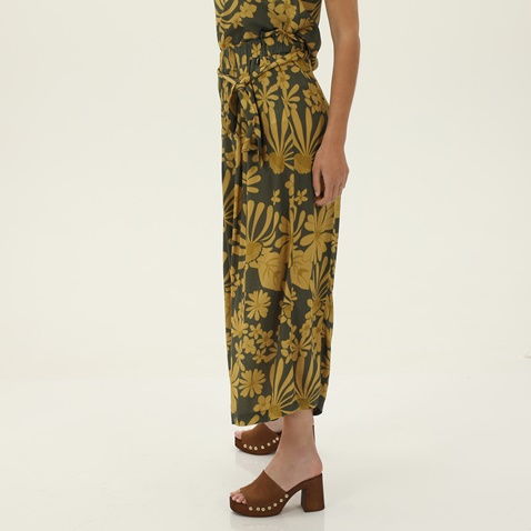 'ALE-Γυναικεία jupe culotte 'ALE 81374078 πράσινη κίτρινη floral
