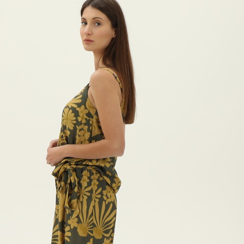 'ALE-Γυναικείο top 'ALE 81374470 πράσινο κίτρινο floral
