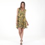 'ALE-Γυναικείο mini φόρεμα 'ALE 81374895 κίτρινο floral