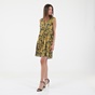 'ALE-Γυναικείο mini φόρεμα 'ALE 81374895 κίτρινο floral