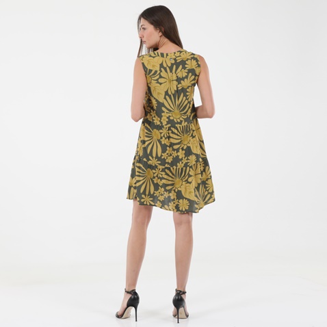 'ALE-Γυναικείο mini φόρεμα 'ALE 81374895 κίτρινο floral