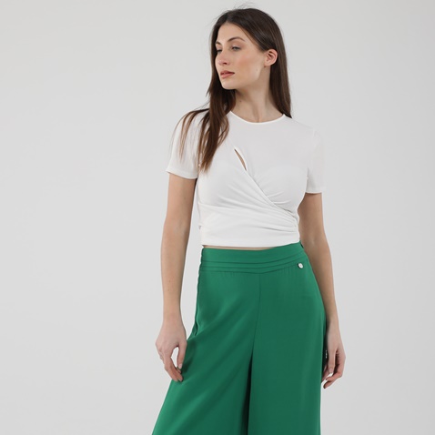 'ALE-Γυναικείο cropped top 'ALE 82887279 κρεμ