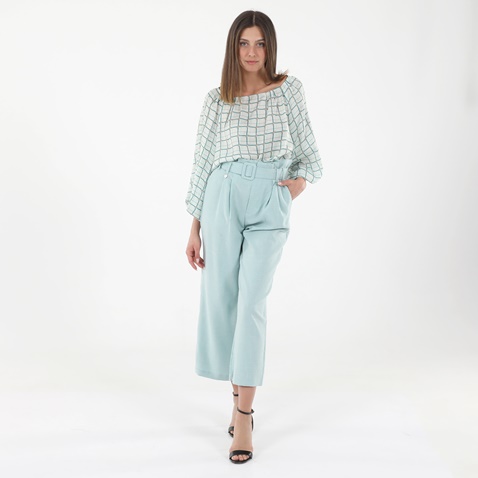 'ALE-Γυναικείο cropped παντελόνι 'ALE 8913883 πράσινο ανοιχτό