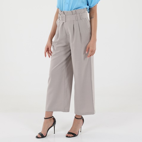 'ALE-Γυναικείο cropped παντελόνι 'ALE 8913883 μπεζ
