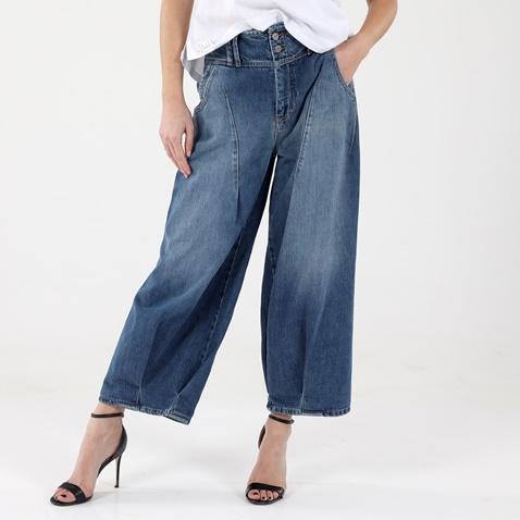 'ALE-Γυναικεί jean cropped παντελόνι 'ALE 8914315 μπλε