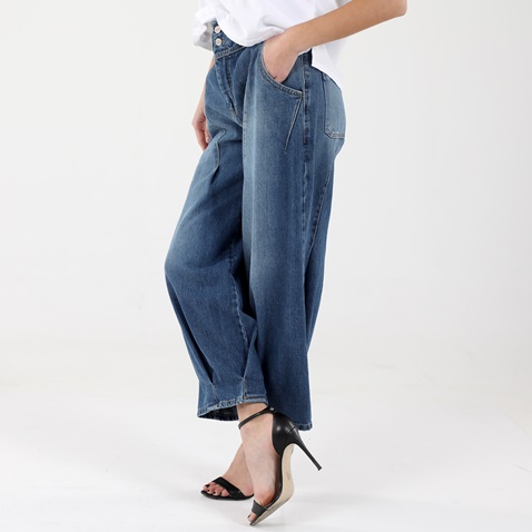 'ALE-Γυναικεί jean cropped παντελόνι 'ALE 8914315 μπλε