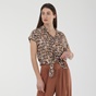 'ALE-Γυναικείο cropped πουκάμισο 'ALE 8914720 πολύχρωμο 