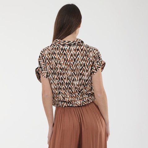 'ALE-Γυναικείο cropped πουκάμισο 'ALE 8914720 πολύχρωμο 