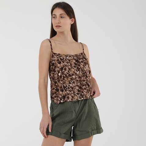 'ALE-Γυναικείο top 'ALE 8914723 καφέ floral
