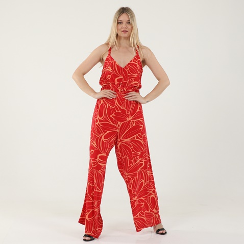 'ALE-Γυναικεία ολόσωμη φόρμα 'ALE 8914783 κόκκινη floral