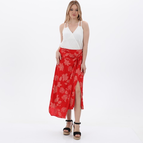 'ALE-Γυναικεία μακριά φούστα 'ALE 8914784 κόκκινη floral