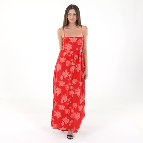 'ALE-Γυναικείο μακρύ φόρεμα 'ALE 8914786 κόκκινο floral
