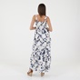 'ALE-Γυναικείο μακρύ φόρεμα 'ALE 8915735 λευκό μπλε floral