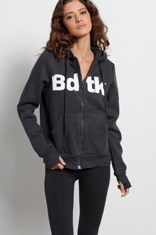 BODYTALK-Γυναικεία φούτερ ζακέτα BODYTALK  1212-900522 ανθρακί