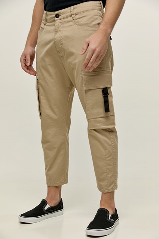 EDWARD JEANS-Ανδρικό cargo παντελόνι EDWARD JEANS MP-N-PNT-S22-009 RENNY-KL μπεζ