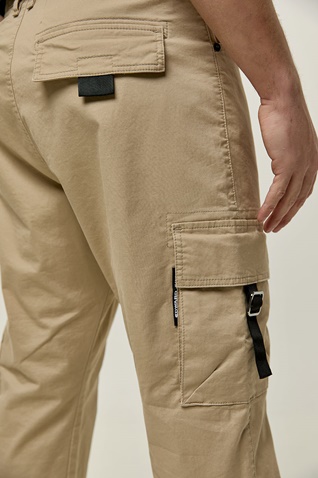 EDWARD JEANS-Ανδρικό cargo παντελόνι EDWARD JEANS MP-N-PNT-S22-009 RENNY-KL μπεζ