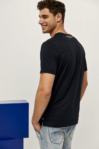 EDWARD JEANS-Ανδρικό t-shirt EDWARD JEANS MP-N-TOP-S22-010 ANDER μαύρο