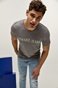 EDWARD JEANS-Ανδρικό t-shirt EDWARD JEANS MP-N-TOP-S22-012 EGOR γκρι