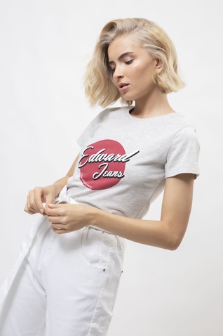 EDWARD JEANS-Γυναικείο t-shirt EDWARD JEANS WP-N-TOP-S20-007 VIVETTE λευκό