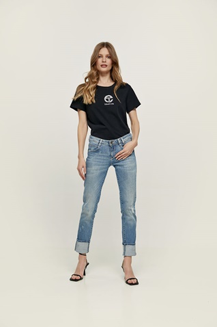 EDWARD JEANS-Γυναικείο t-shirt EDWARD JEANS WP-N-TOP-S22-012 LYSHA μαύρο
