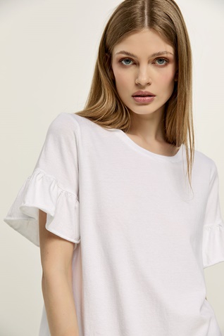 EDWARD JEANS-Γυναικεία μπλούζα EDWARD JEANS WP-N-TOP-S22-013 MARELIA λευκή