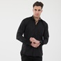 GREENWOOD-Ανδρικό oxford πουκάμισο GREENWOOD 04231001 CHAMBRAY μαύρα