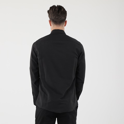 GREENWOOD-Ανδρικό oxford πουκάμισο GREENWOOD 04231001 CHAMBRAY μαύρα