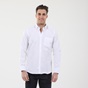 GREENWOOD-Ανδρικό πουκάμισο GREENWOOD CHAMBRAY 04231001 λευκό