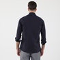GREENWOOD-Ανδρικό πουκάμισο GREENWOOD 04231001 CHAMBRAY ναυτικό μπλε
