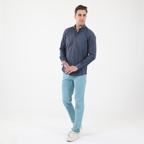 GREENWOOD-Ανδρικό oxford πουκάμισο GREENWOOD 04231002 μπλε