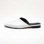 WALL STREET-Γυναικεία flat mules ADAMS WALL STREET 21562034399 λευκά snakeskin