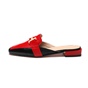 WALL STREET-Γυναικεία flat mules ADAMS WALL STREET 21562149699 κόκκινα μαύρα