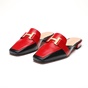 WALL STREET-Γυναικεία flat mules ADAMS WALL STREET 21562149699 κόκκινα μαύρα