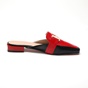 WALL STREET-Γυναικεία flat mules ADAMS WALL STREET 21562149699 κόκκινα μαύρα