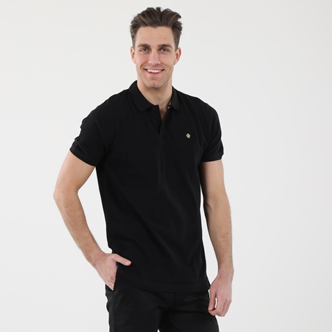 DORS-Ανδρική polo μπλούζα DORS 1132001.C20 μαύρη