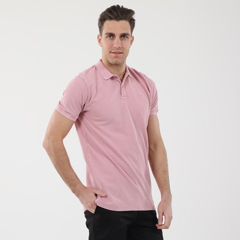 DORS-Ανδρική polo μπλούζα DORS 1132002.C01 ροζ