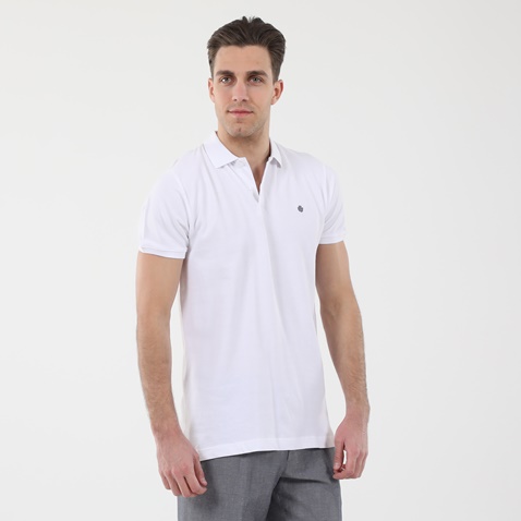 DORS-Ανδρική polo μπλούζα DORS 1132001.C01 λευκή