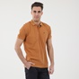 DORS-Ανδρική polo μπλούζα DORS 1132001.C02 καφέ