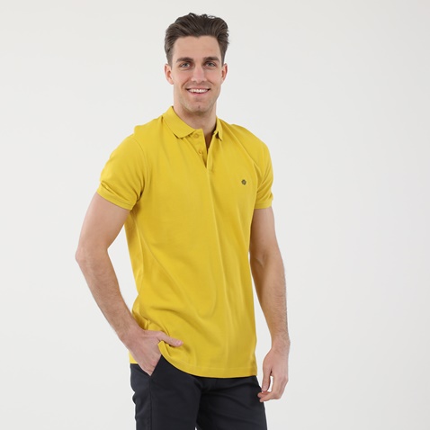 DORS-Ανδρική polo μπλούζα DORS 1132001.C03 κίτρινη