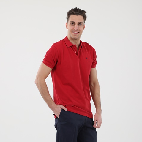 DORS-Ανδρική polo μπλούζα DORS 1132001.C07 κόκκινη