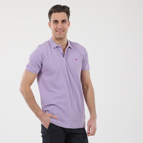 DORS-Ανδρική polo μπλούζα DORS 1132001.C09 μοβ