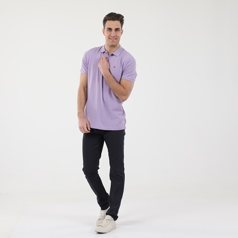 DORS-Ανδρική polo μπλούζα DORS 1132001.C09 μοβ