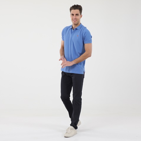 DORS-Ανδρική polo μπλούζα DORS 1132001.C13 μπλε